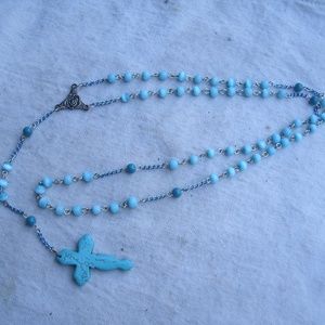 Handmade Rosary in Blue